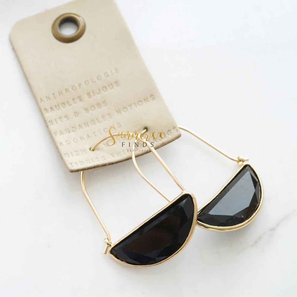 Anthropologie Crescent Hoop Earrings